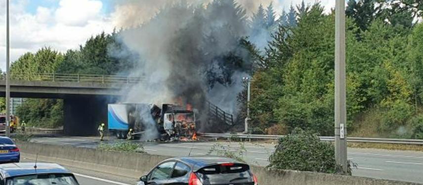 M1 lorry fire: Road closures and traffic diversions amid accident on M1